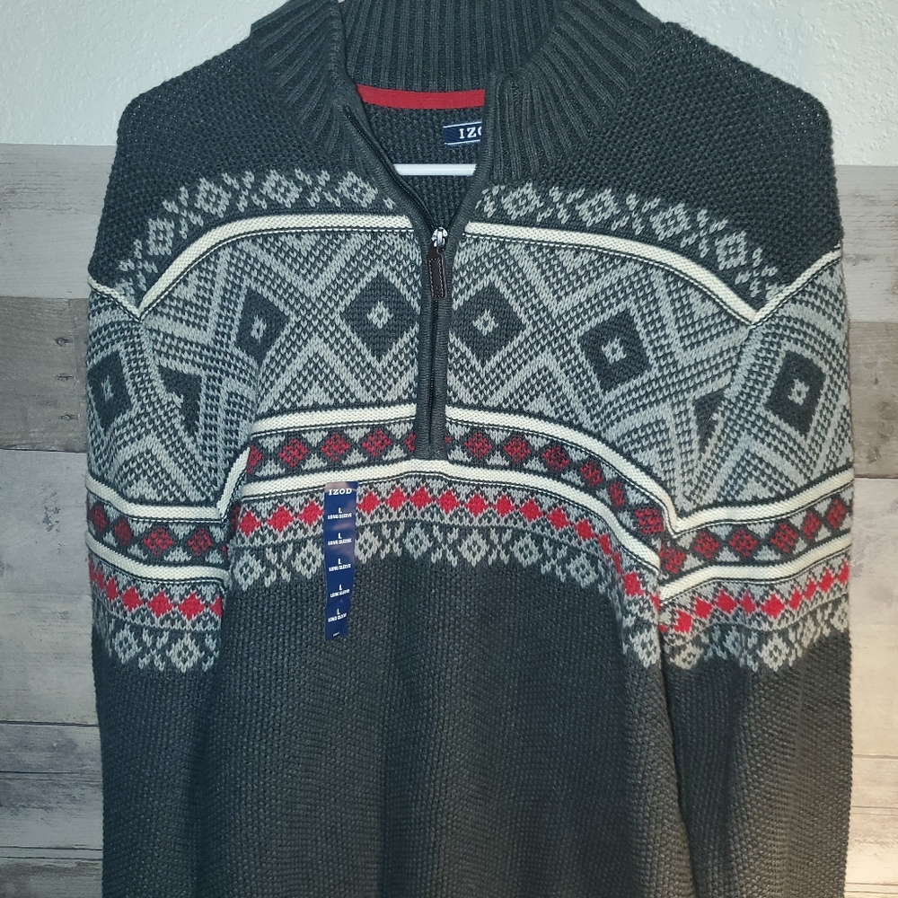 Men's  IZOD Sportswear  Fair Isle HOLIDAY Heather